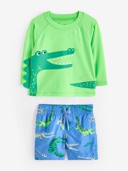 Gap Blue Baby Rashguard and Swim Short Set (6mths-5yrs) - Image 2 of 4