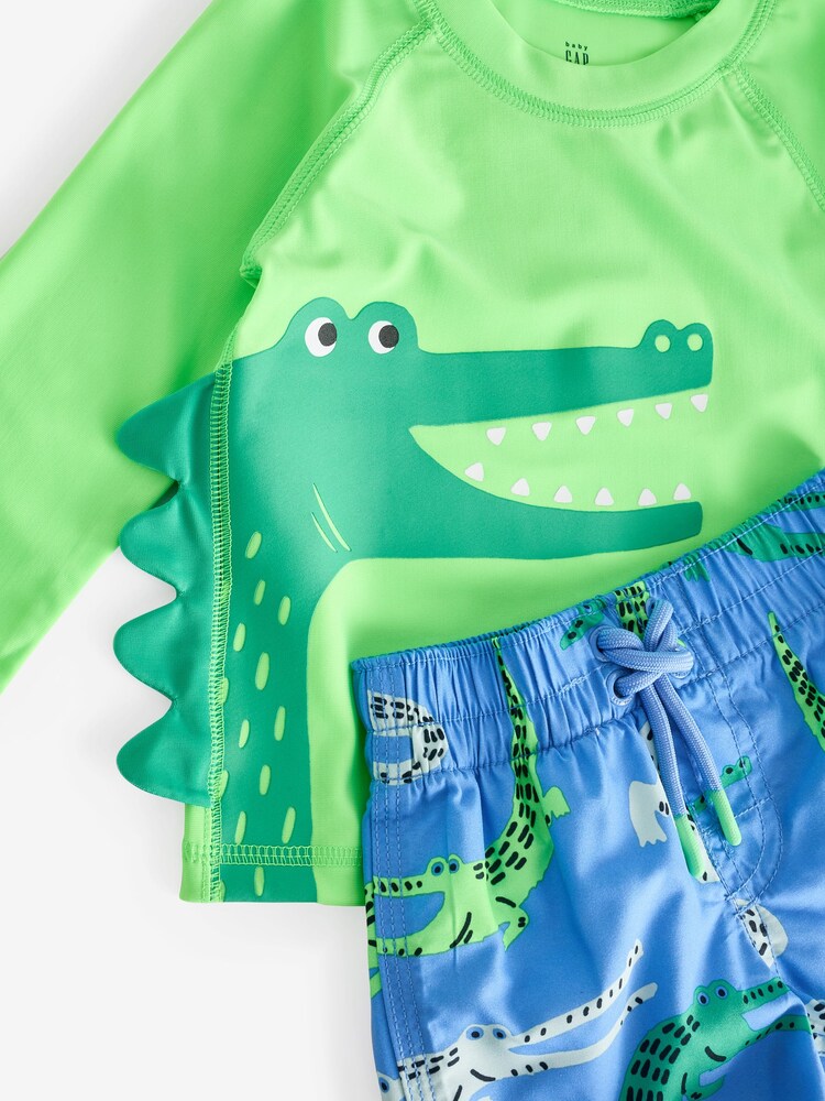 Gap Blue Baby Rashguard and Swim Short Set (6mths-5yrs) - Image 4 of 4