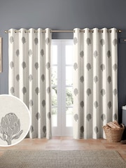 Emily Bond Pebble Grey Globe Made to Measure Curtains - Image 1 of 9