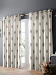 Emily Bond Pebble Grey Globe Made to Measure Curtains - Image 2 of 9