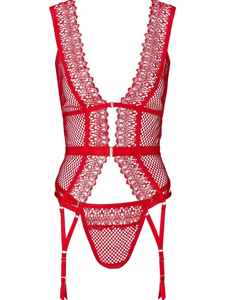 Ann Summers Red Hailey Cami Suspender Set - Image 3 of 3