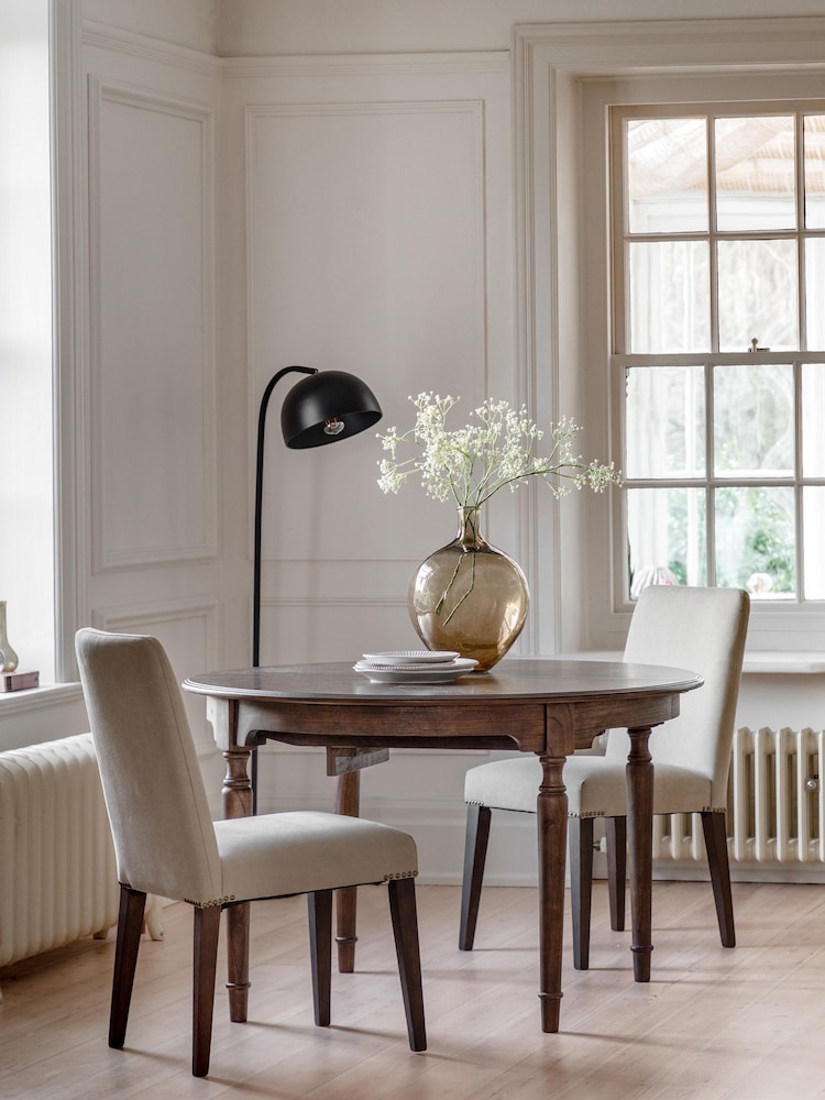 Gallery Home Cream Maddy Linen Chair set of 2 - Image 4 of 4 Gallery Home Cream Maddy Linen Chair set of 2 - Image 4 of 4