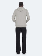 AllSaints Grey Brace Over The Head Hoodie - Image 6 of 8