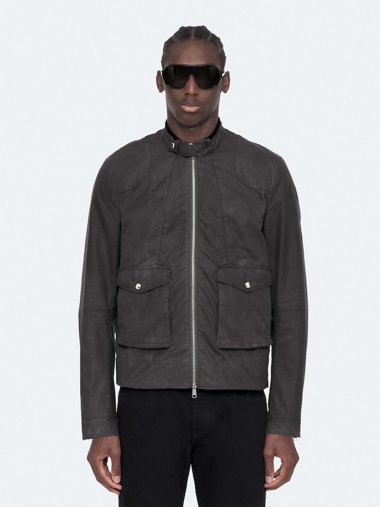 AllSaints Grey Kirk Jacket - Image 1 of 8 AllSaints Grey Kirk Jacket - Image 1 of 8