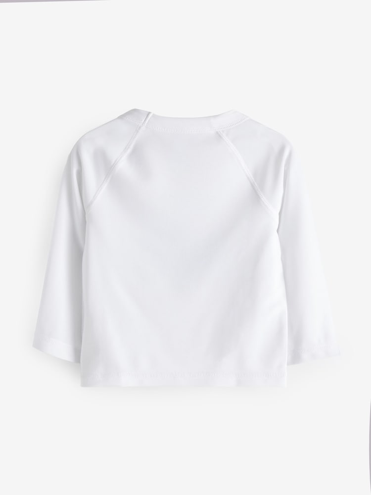 Gap White Long Sleeve Baby Rash Vest (6mths-5yrs) - Image 2 of 4