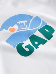 Gap White Long Sleeve Baby Rash Vest (6mths-5yrs) - Image 3 of 4