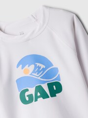Gap White Long Sleeve Baby Rash Vest (6mths-5yrs) - Image 4 of 4