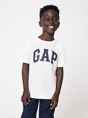 Gap White Logo Short Sleeve Crew Neck T-Shirt (Newborn-5yrs) - Image 4 of 7
