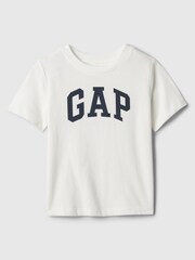 Gap White Logo Short Sleeve Crew Neck T-Shirt (Newborn-5yrs) - Image 5 of 7