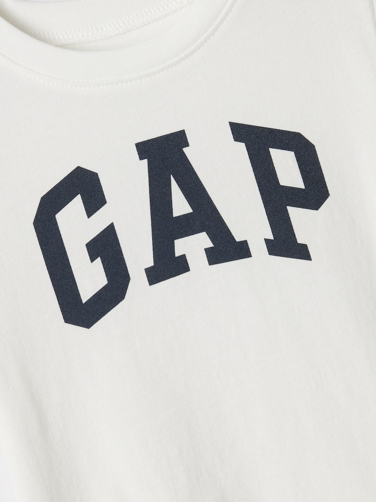 Gap White Logo Short Sleeve Crew Neck T-Shirt (Newborn-5yrs) - Image 7 of 7