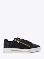 Carvela Black Daniella Zip Weave Trainers - Image 2 of 5