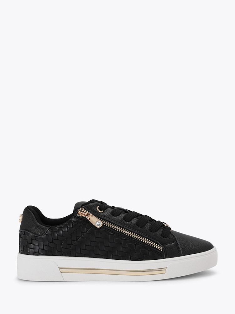 Carvela Black Daniella Zip Weave Trainers - Image 2 of 5 Carvela Black Daniella Zip Weave Trainers - Image 2 of 5