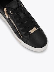 Carvela Black Daniella Zip Weave Trainers - Image 4 of 5