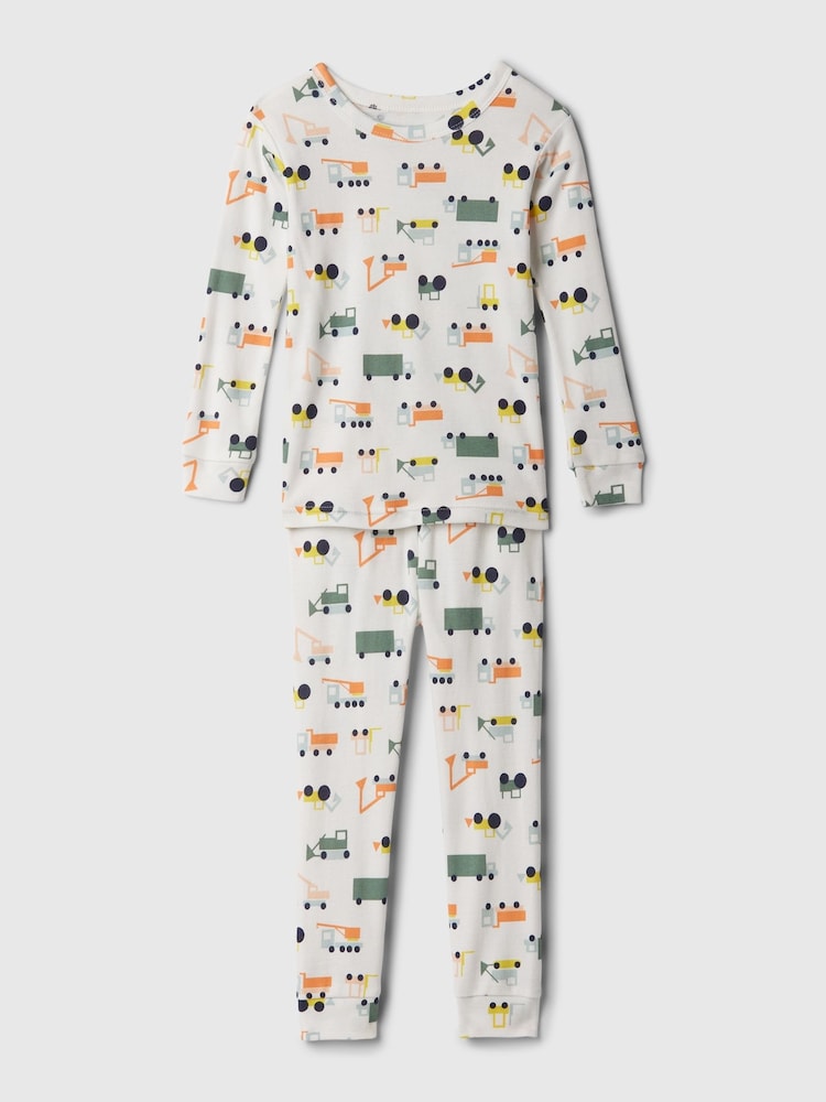 Gap White Organic Cotton Graphic Print Pyjama Set (12mths-5yrs) - Image 1 of 2