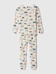 Gap White Organic Cotton Graphic Print Pyjama Set (12mths-5yrs) - Image 2 of 2