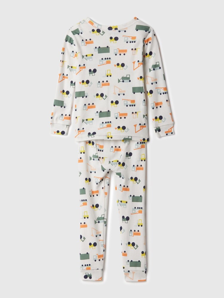 Gap White Organic Cotton Graphic Print Pyjama Set (12mths-5yrs) - Image 2 of 2