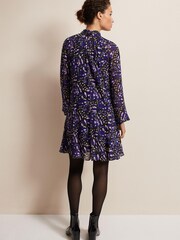 Phase Eight Black Aleka Abstract Swing Mini Dress - Image 3 of 6
