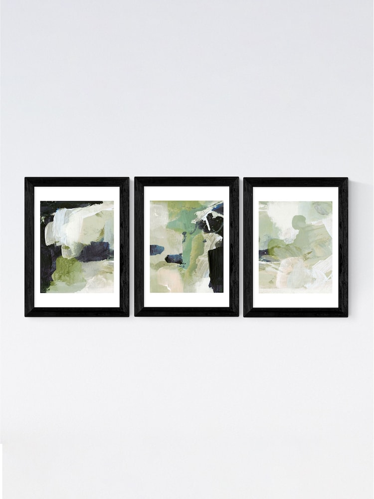 East End Prints Set of 3 Green Wall Prints Set by Dan Hobday - Image 2 of 2