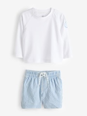 Gap White Baby Rashguard and Swim Short Set (6mths-5yrs) - Image 1 of 3