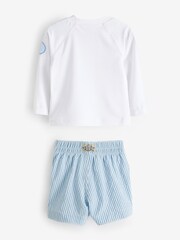 Gap White Baby Rashguard and Swim Short Set (6mths-5yrs) - Image 2 of 3