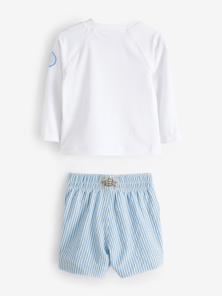 Gap White Baby Rashguard and Swim Short Set (6mths-5yrs) - Image 2 of 3