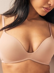 Black/Praline Nude Push Up Padded Non Wired Smoothing Bras 2 Pack A-E - Image 6 of 11