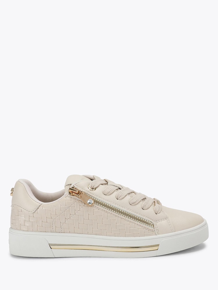 Carvela Cream Daniella Zip Weave Trainers - Image 2 of 5 Carvela Cream Daniella Zip Weave Trainers - Image 2 of 5