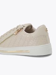 Carvela Cream Daniella Zip Weave Trainers - Image 4 of 5