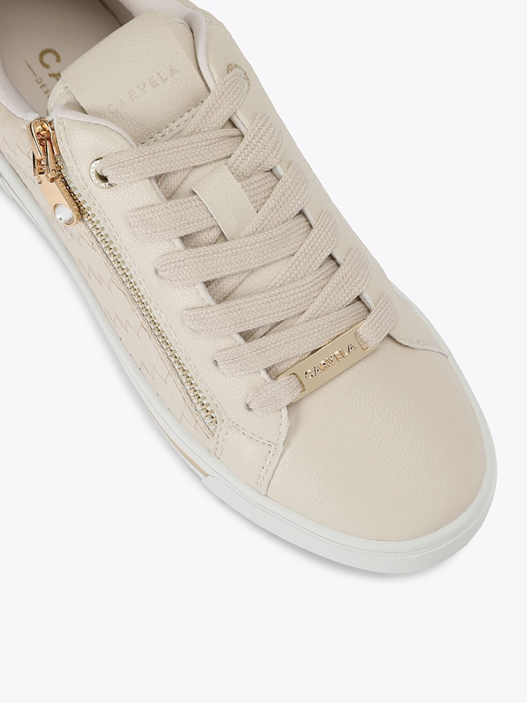 Carvela Cream Daniella Zip Weave Trainers - Image 5 of 5 Carvela Cream Daniella Zip Weave Trainers - Image 5 of 5