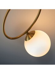 Gallery Home Brass James 3 Bulb Ceiling Light - Image 3 of 7