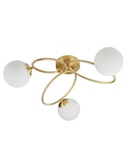 Gallery Home Brass James 3 Bulb Ceiling Light - Image 6 of 7