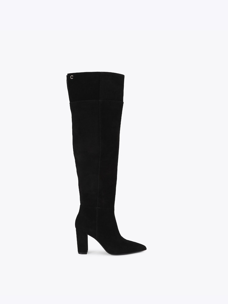 Чорний - Carvela Civita Suede Over The Knee Boots - Image 2 of 5
