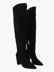 Чорний - Carvela Civita Suede Over The Knee Boots - Image 3 of 5