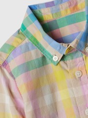 Gap Yellow and Pink Organic Cotton Check Long Sleeve Shirt (12mths-5yrs) - Image 3 of 3