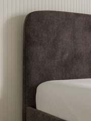 Natural Mink Plush Chenille Matson Upholstered Ottoman Storage Bed Frame - Image 4 of 7