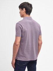 Barbour® Purple Slate Washed 100% Cotton Classic Pique Polo Shirt - Image 2 of 6