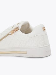Carvela White Daniella Zip Weave Trainers - Image 4 of 5