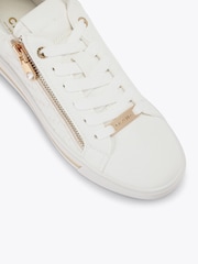 Carvela White Daniella Zip Weave Trainers - Image 5 of 5