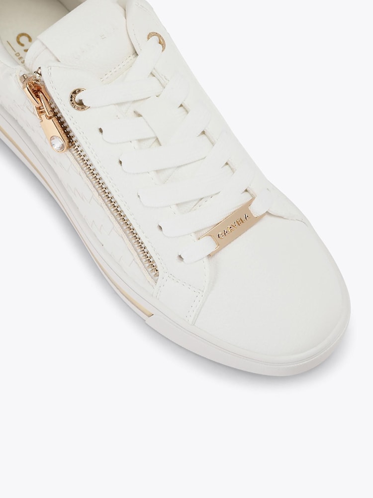 Carvela White Daniella Zip Weave Trainers - Image 5 of 5 Carvela White Daniella Zip Weave Trainers - Image 5 of 5