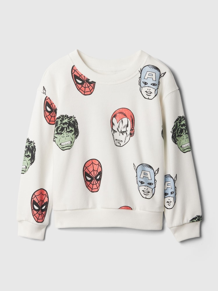 Gap White Marvel Graphic Sweatshirt (6mths-5yrs) - Image 1 of 3 Gap White Marvel Graphic Sweatshirt (6mths-5yrs) - Image 1 of 3