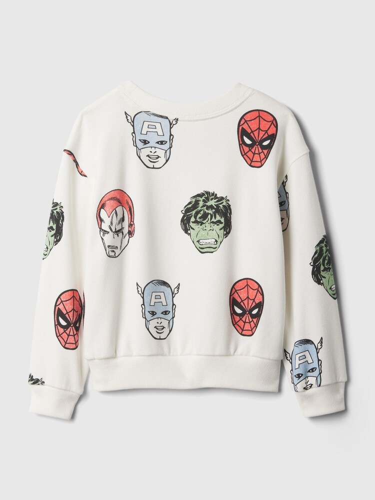 Gap White Marvel Graphic Sweatshirt (6mths-5yrs) - Image 2 of 3 Gap White Marvel Graphic Sweatshirt (6mths-5yrs) - Image 2 of 3
