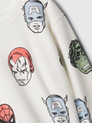 Gap White Marvel Graphic Sweatshirt (6mths-5yrs) - Image 3 of 3