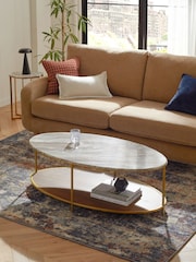 Dark Chester Marble Coffee Table - Image 1 of 9
