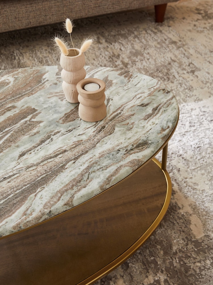Dark Chester Marble Coffee Table - Image 2 of 9