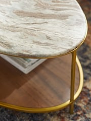 Dark Chester Marble Coffee Table - Image 5 of 9