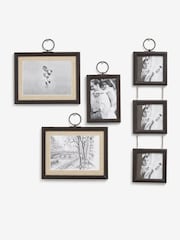 Set of 5 Black Hanging Salvage Picture Frames - Image 3 of 6