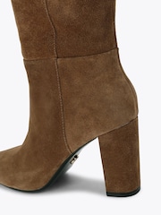 Шоколадно-коричневий - Carvela Civita Suede Over The Knee Boots - Image 5 of 5