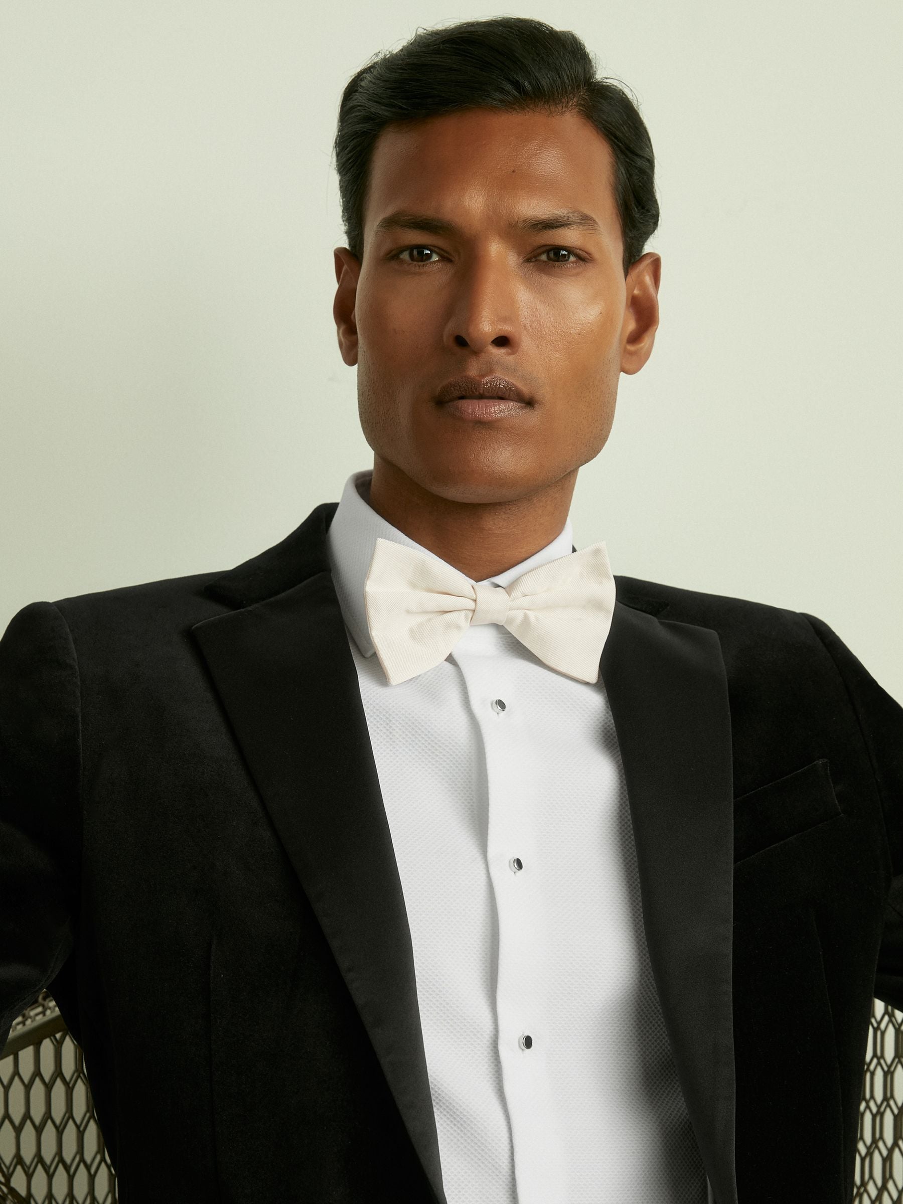 Buy Reiss Ivory Boyle Grosgrain Silk Bow Tie from Next USA