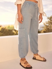 Graue Denim-Waschung - Pull-On Fallschirm-Cargo-Hose - Bild 1 von 7