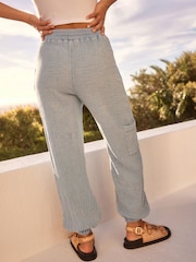 Graue Denim-Waschung - Pull-On Fallschirm-Cargo-Hose - Bild 3 von 7